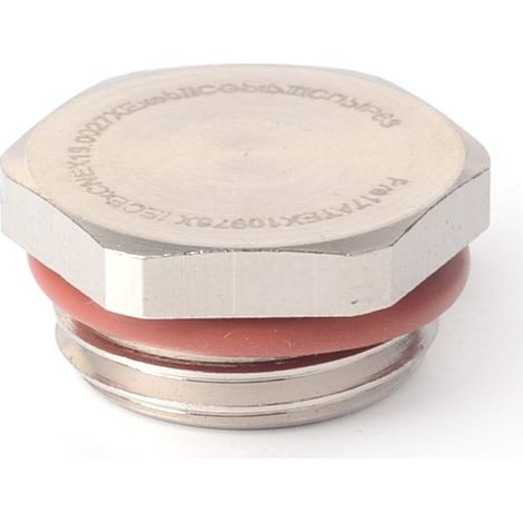 Bouchon obturateur RS PRO M20, Ø 20.2mm en Laiton nickelé, IP68 ( Prix pour Sachet de 5 ) (1/2)