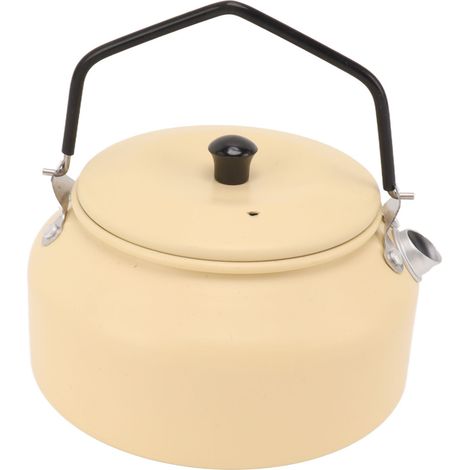 Bouilloire de camping 0,9 L, multifonctionnelle, en alliage d'aluminium de qualité alimentaire, portable, pour le camping, les pique-niques et la randonnée en plein air, couleur kaki. (1/5)