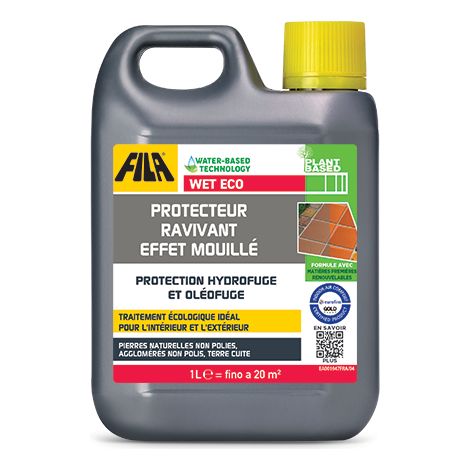 Fila – Protecteur écologique effet mouillé 1L – Anti-taches pour pierres naturelles et terre cuite – Résistant aux agents atmosphériques