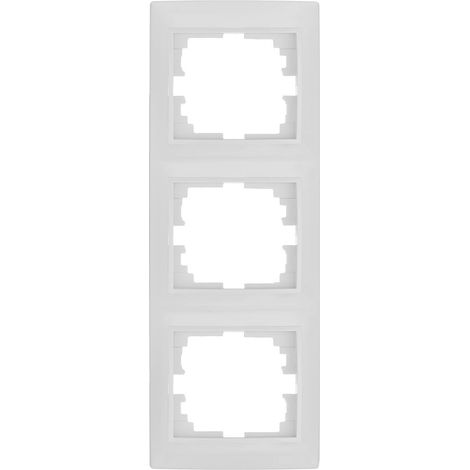 Marco vertical para 3 elementos blanco 81x225x10mm serie europa solera erp63u