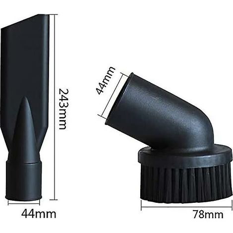 Industriestaubsauger-Rundbürsten- und Flachdüsen-Sets Innendurchmesser 44 mm (1/2)