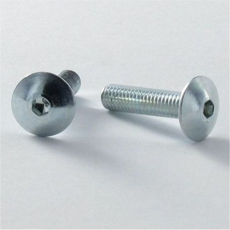 Vis Poelier tête ronde large TRL M8X80 Clé de 5 HC5 Acier zingué-1 pièce - Vis Poelier tête ronde large TRL M8X80 Clé de 5 HC5 Acier zingué-1 pièce (1/5)