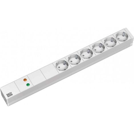 BACHMANN 19" 1HE 6xCEE7/3 1xGVS courant 2,0m CEE7/7, 333.402