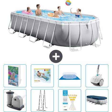 Prism Frame Pool Oval - 610x305x122 cm - 9-teilig S584