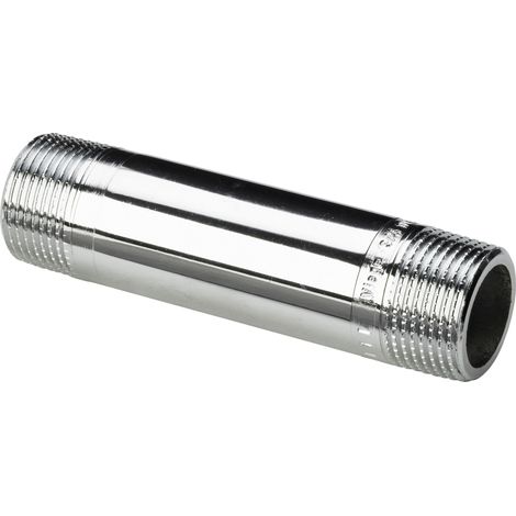 Viega longue mamelon 447 533 3530, chromé dans R1 / 2 x 60mm bronze