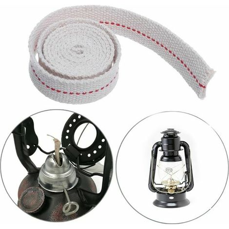 RHG Mèche Lampe à HuileLongueur 5M-Mèche Lampe à pétrole Largeur 11 mmMèche Lampe ✮100% Coton✮ pour Lampe à petrole/Lanterne à Huile- Lampe bruleur