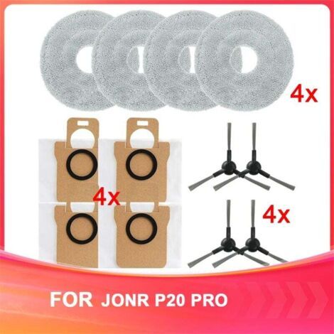 Kit Repuestos para Robots Aspiradoras: Toallitas para Fregar, Cepillos Laterales, Filtros de Polvo (1/4)