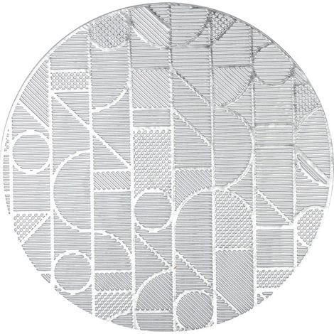 Dessous d'Assiette Géométrique Argenté Dessous de Plat Design en Plastique 38 x 38 cm - PANGIVO (1/3)