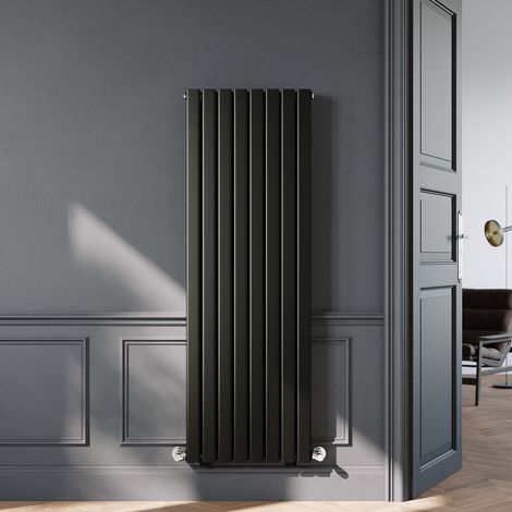 ELEGANT 1600 x 544mm Black Vertical Radiator Designer Double Panel Flat Panel Rads (1/5)