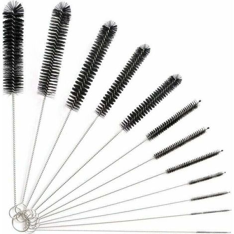 12Pcs Tube Brosse de Nettoyage,Goupillon Nettoyage,Brosse de Nettoyage Tube pour Bouteille en Verre Bébé Biberon Bouilloire Clavier, Tuyau Brosses de Nettoyage,Brosse de Nettoyage Bouteille (1/4)
