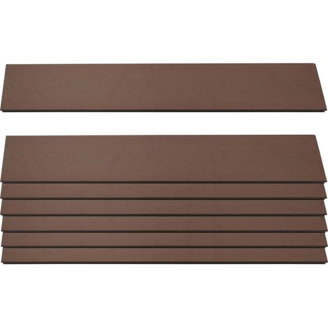 7er Set Latten für WPC-Sichtschutz Savoie, Bretter Windschutz, ca. 1qm, MVG-zertifiziert 90cm, braun (1/5)