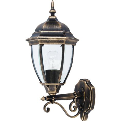parete lampada esterna della luce vetro metallico Toronto antikgold Ø20,5cm L: 27cm H: 49 centimetri IP44 (1/4)