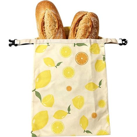 Lot de 2 sacs à pain – Cire d'abeille – Réutilisables – Conservation pain frais – Faciles à nettoyer (1/5)