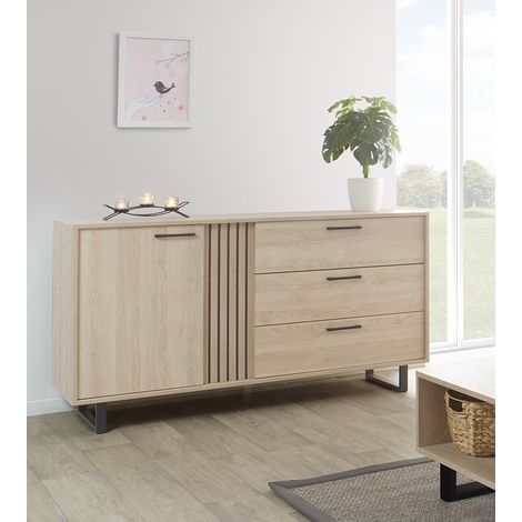 Buffet/bahut moderne 170 cm chêne sable Madera (1/5)