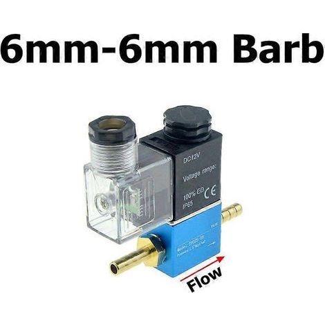 Électrovanne pneumatique 12 V/24 V/220 V, 2 positions, orifice 1/4", 2 voies normalement fermée, référence 2V025-08, pour compresseur d'air. Connecteur barbelé 6 mm-6 mm AC 110 V (1/5)