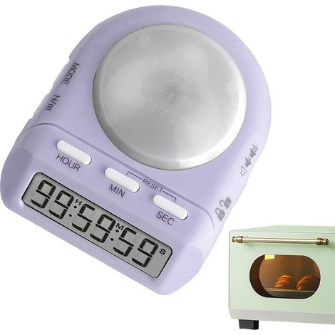 Minuterie De Cuisine Minuteur Compte à Rebours avec Alarme Silencieuse (1/5)
