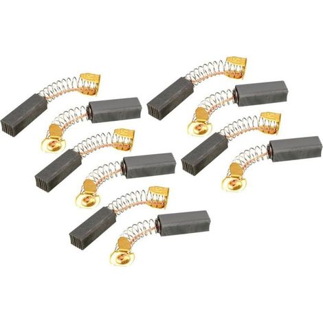 sourcing map Balais de charbon mot 19mm x 7mm x 6mm pour électrique Mot Tapis Roulant Bois Tondeuse Tondeuse Stratifiée 80Pcs