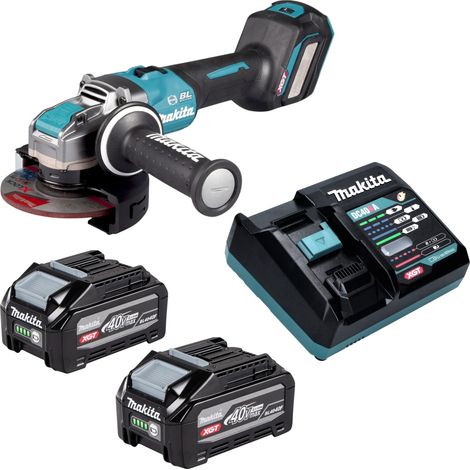Makita GA 041 GU201 Akku Winkelschleifer 40 V max. 125 mm X-LOCK Brushless + 2x Akku 4,0 Ah + Ladegerät (1/5)
