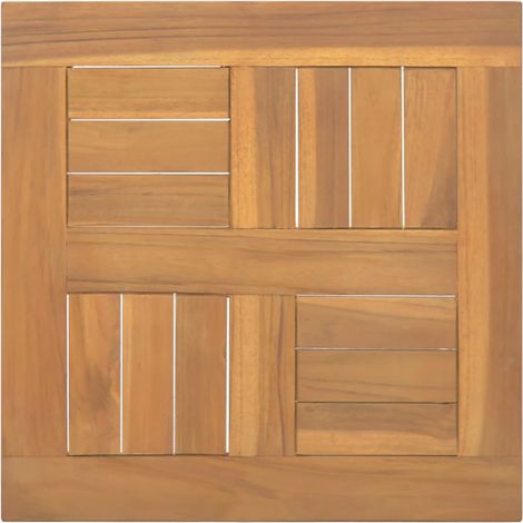 vidaXL Dessus de table carré 40x40x2,5 cm Bois de teck massif