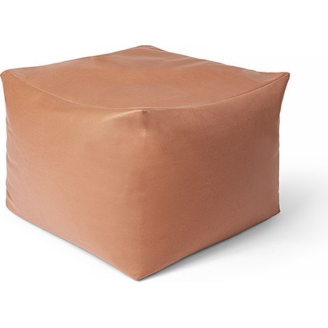Paco Home Puf Pera Interior Y Exterior Salón Cojín Asiento Taburete Cojín Suelo Marrón, 50x50x40