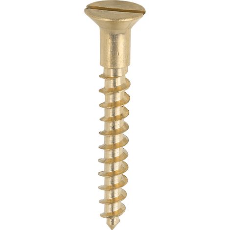 TIMCO Solid Brass Countersunk Woodscrews - 10 x 1 1/2