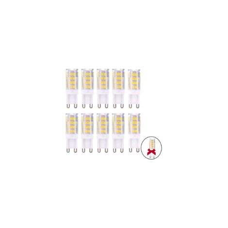 G9 LED-Lampen, warmweiß (3000 K), 5 W, entspricht 40 W Halogenlampen (420 Lumen), nicht dimmbar, 10er-Pack [Energieklasse F] – Crezuo (1/4)