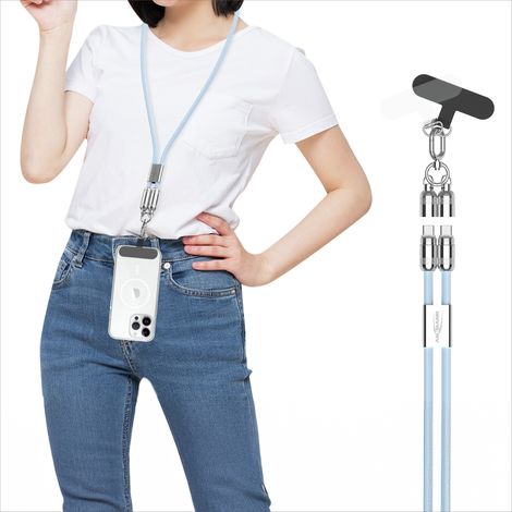 ANSMANN Chaîne pour téléphone portable universelle, lanyard câble USB C (1/5)
