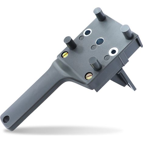 Poinçon de Centrage et Gabarit pour Bois - Lot de Gabarits Droits pour Perçage Précis de 6 à 10mm - Poignée en Plastique - Gris - Pour Menuiserie et Bricolage (1/3)
