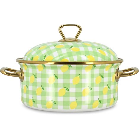 Faitout 20cm en acier émaillé, VICHY CITRON