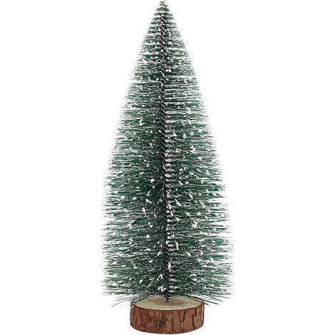 Petit sapin de Noël décoratif pour table, arbre de fête miniature avec socle, idéal pour vitrine et décoration intérieure, modèle compact (1/5)