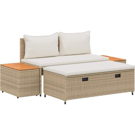 Conjunto de sofás de exterior 4 -Seater 4 pcs 55 x 30 x 39 cm vidaXL