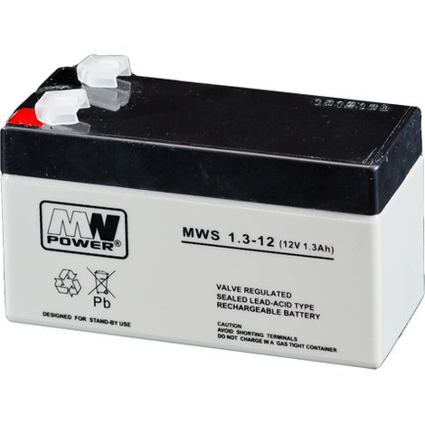 MWS 1.3-12: batteria VRLA AGM 12V/1.3Ah