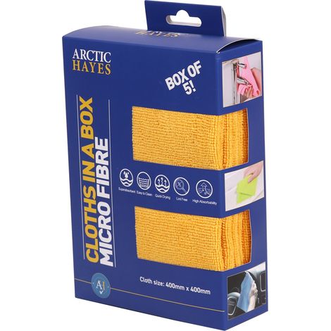 Arctic Hayes MFCBOX5 Multi-purpose Microfibre Cleaning Cloths Box 0f 5 (1/5)