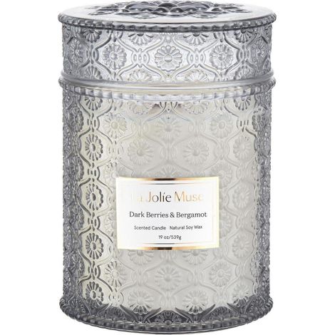 La Jolíe Muse Duftkerze Dunkle Beere Bergamotte 550g 80h Brenndauer Weihnachten (1/5)
