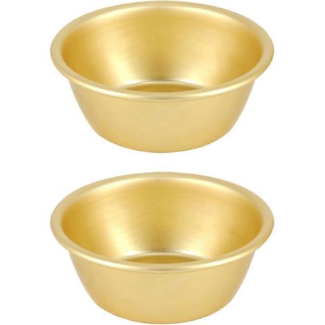 Lot de 2 bols à soupe/boissons/vins froids sans anse (dorés)-12.5X4.4CM-Golden (1/4)