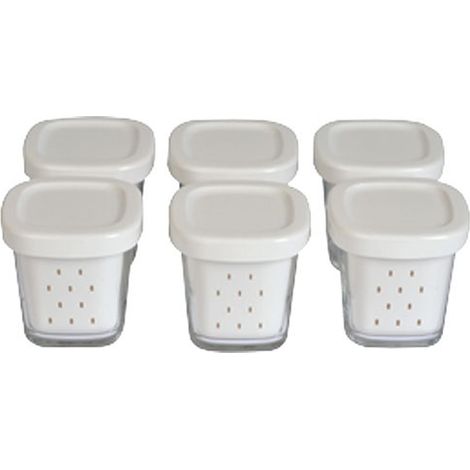 SEB – Lot de 6 pots en verre pour yaourtière Multi Délices – Couvercles en plastique – Compatibles avec modèles YG650, YG651, YG652, YG658 – XF100110 (1/5)