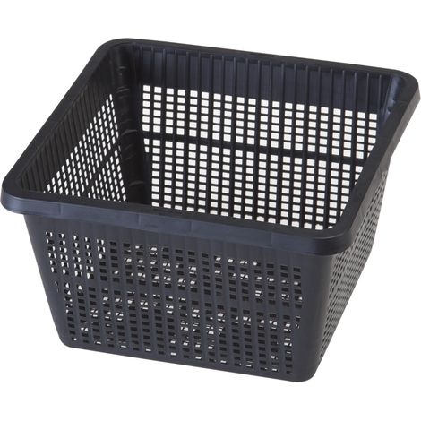 Velda Pflanzkorb PLANTMAND Kunststoff schwarz eckig 19 x 19 x 9 cm 141003 (1/2)