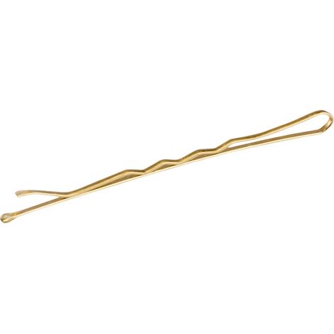 Horquillas para el cabello E-64, 36 unidades, 6 cm, color oro.