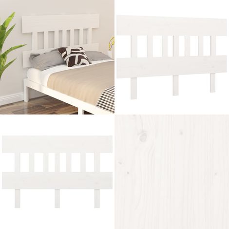 Cabecero de cama madera maciza de pino blanco 143,5x3x81 cm - Madera de pino - Diseño rústico