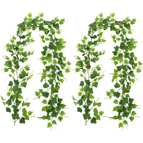 【Frühlingsschmetterling A】Set mit 2 dekorativen grünen künstlichen Rattangirlanden im europäischen und amerikanischen Stil zum Aufhängen an der Wand. (1/2)