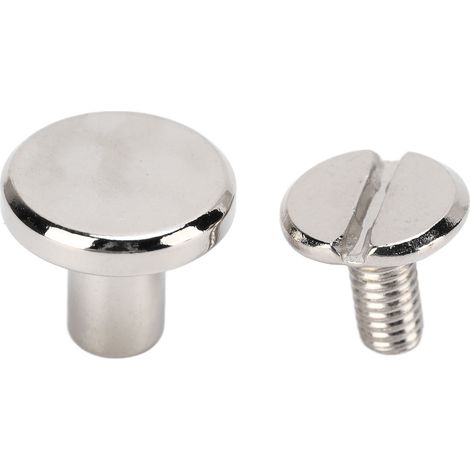 200 Rivets en Laiton pour Travail du Cuir, Fixations Chicago 9.5x8mm, Tête Bombée, Finition Homogène, Idéal pour Projets DIY et Maroquinerie (1/5)