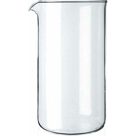 Vaso de émbolo de repuesto para 8 tazas, XU, transparente, 1 litro - 10 cm de diámetro, producto de alta calidad, duradero y fiable, materiales seleccionados, conforme a las normas - KZQ (1/4)