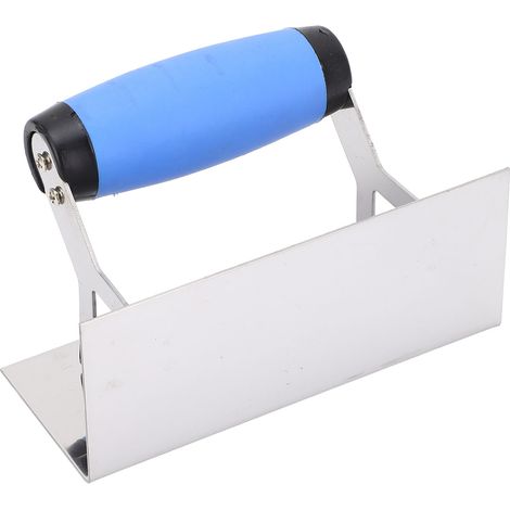 Truelle d'angle intérieure en acier inoxydable à angle droit de 90 degrés, outil de finition pour plâtre et béton, pour le plâtrage des murs et des sols (1/5)