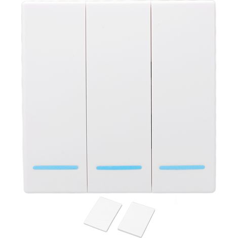 Interrupteur d'éclairage sans fil Smart Remote Control Mur 433 MHz pour le bureau à domicile 3 Gang (1/5)