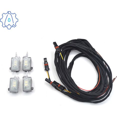 (Pour A4 B9) Pour Au-DI Éclairage de poignée de porte extérieure à LED, bouton de porte, éclairage d'accueil 8WD 947 133 8WD 947 134 Éclairage pour véhicules automobiles (1/3)