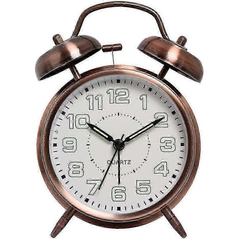 Réveil puissant conçu pour les adultes souffrant de troubles du sommeil importants, doté d'un mouvement à quartz silencieux, d'un rétroéclairage et de deux sonneries - JAcopper 2 (1/5)