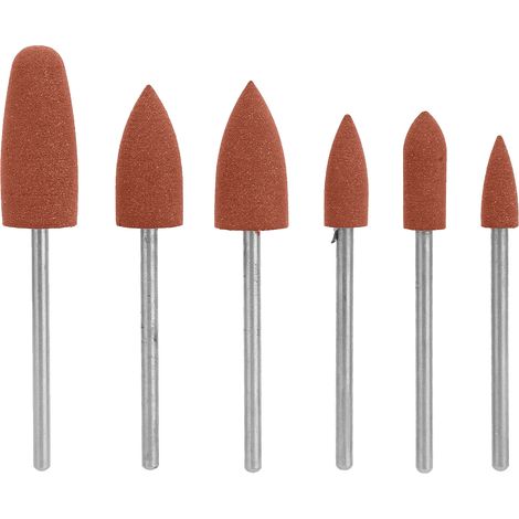 6 pièces fraises de polissage dentaire 180 grains, accessoires de meulage et perçage brun (1/5)