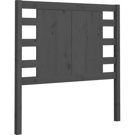 Maison Exclusive - Cabecero madera maciza de pino gris 96x4x100 c (1/5)