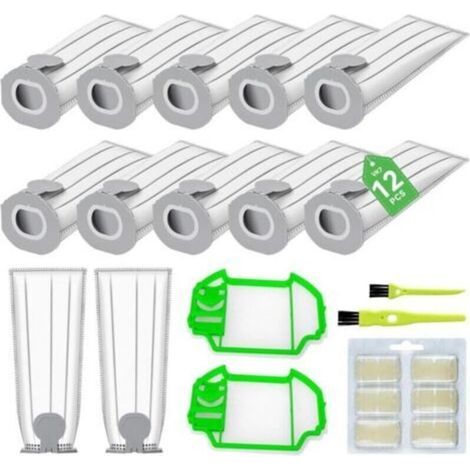 Dust bags for Vorwerk Kobold VK7 vacuum cleaner (pack of 12), 2 dust filters, deodorizer, 2 brushes, compatible products (1/4)