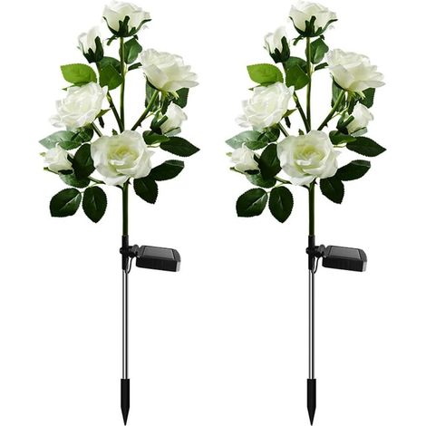 Set mit 7 LED-Sonnenblumen-Lichterketten, wasserdichte Gartenbeleuchtung mit 7 Blumen, Außenwegbeleuchtung [NX] (1/5)